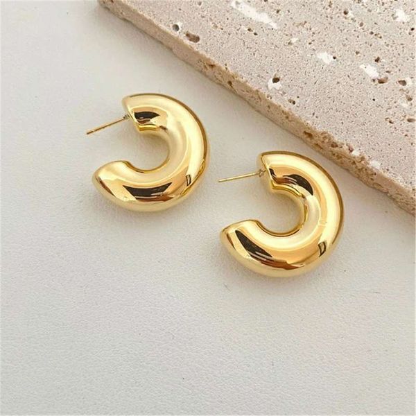 C shape Drop earring Color Gold and silver