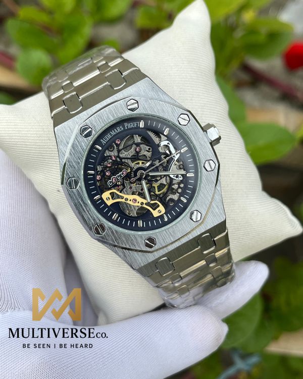 AP AUTO SKELETON SILVER BLACK (SEMI AAA)