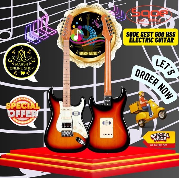 🔰👉SQOE SEST 600 HSS(Humbucker+Single Coil+Single Coil) Premium Electric Guitar - Image 1