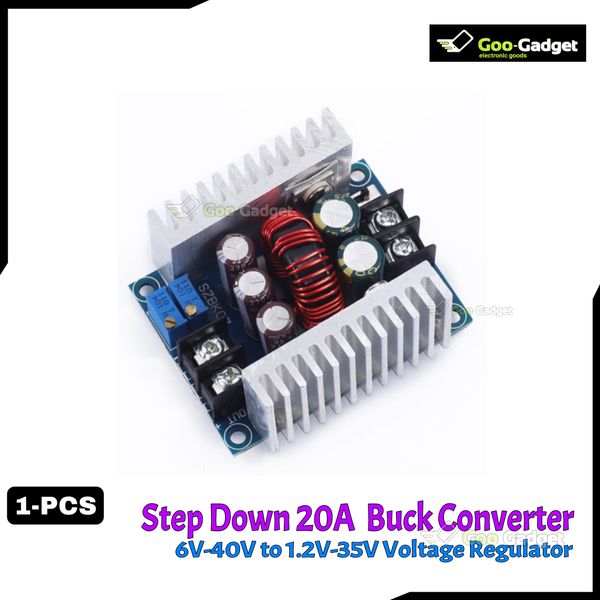 20A Step-Down Buck Converter CC CV Power Supply Module | DC 6V-40V to 1.2V-35V Voltage Regulator