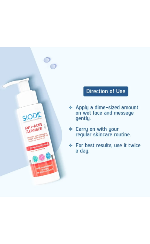 SIODIL ANTI-ACNE CLEANSER 100ml - Image 3