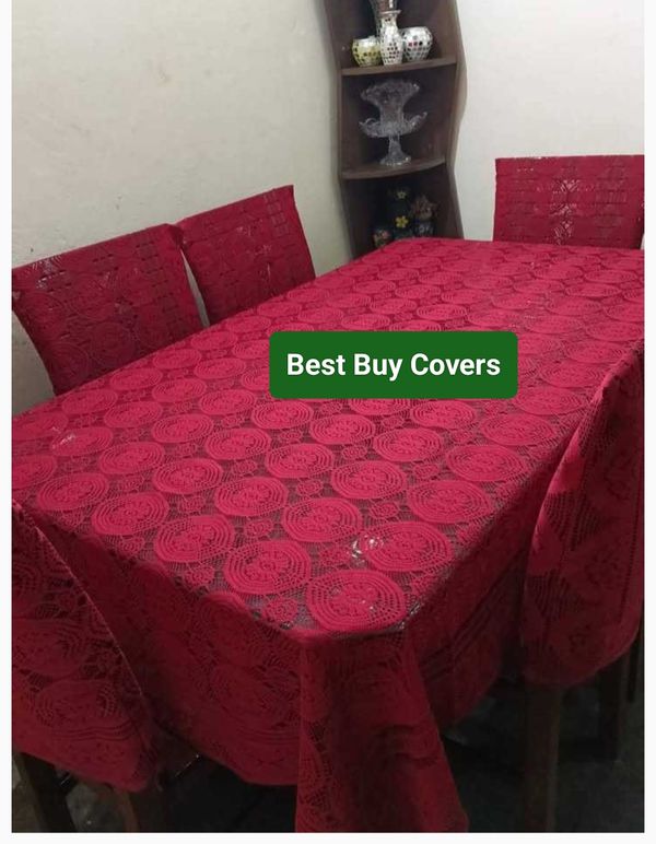 Indian Lotus desing 6 seaters dining table cover(60 X 90 inch)