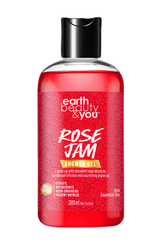 Earth Beauty & You Shower Gel Rose Jam  -380ml - Image 1