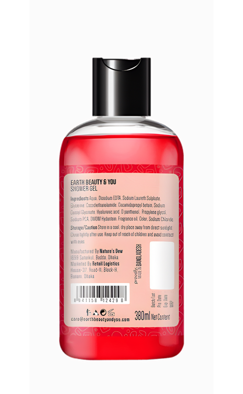 Earth Beauty & You Shower Gel Rose Jam  -380ml - Image 4