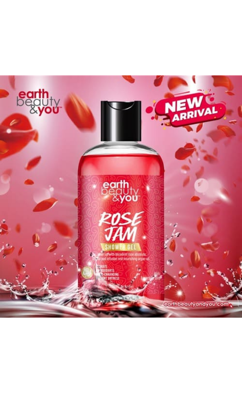 Earth Beauty & You Shower Gel Rose Jam  -380ml - Image 2