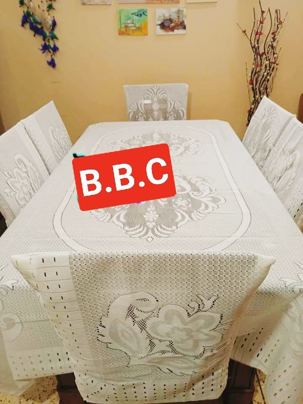 indian casa nest 6 seater dining table and chair cover(90/60)