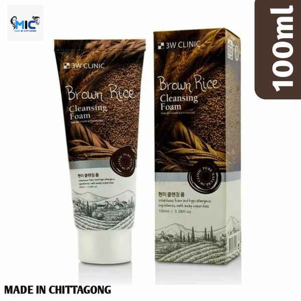 3W CLINIC BROWN RICE CLEANSING FOAM 100ML