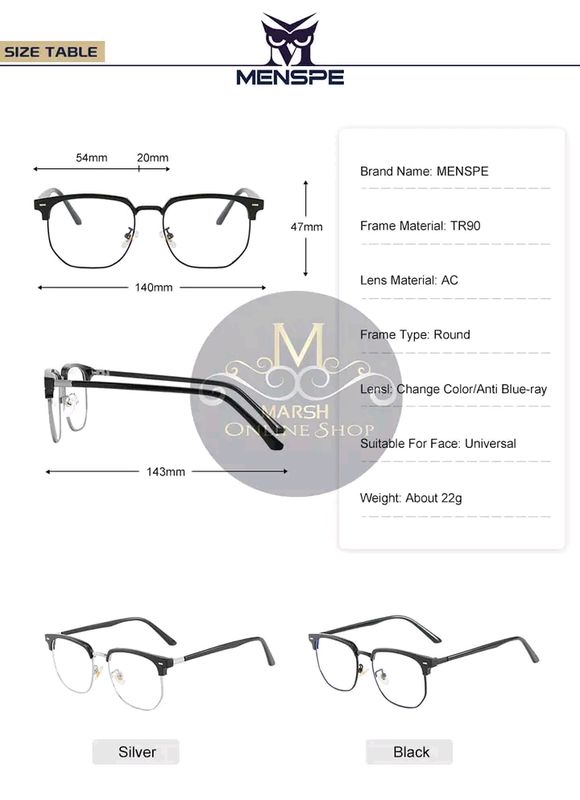 💥MENSPE Men Glasses Computer Glasses Photochromic Eyeglasses - Image 5