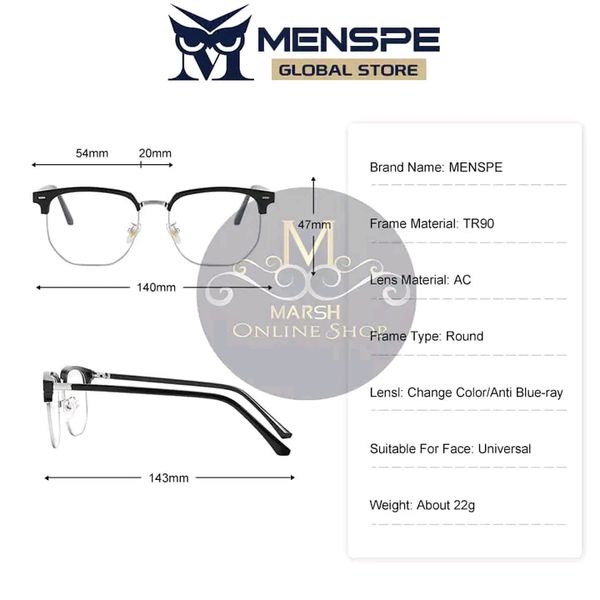 💥MENSPE Men Glasses Computer Glasses Photochromic Eyeglasses - Image 8