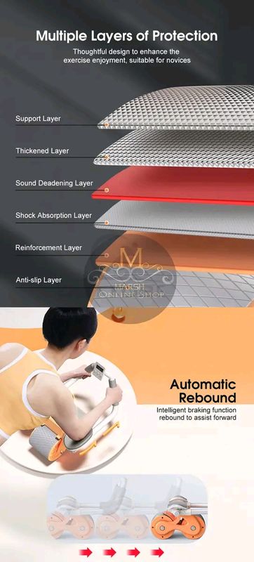 💥Outtobe Abdominal Roller Ab Wheel Roller Automatic Rebound Ab Roller Wheel - Image 10