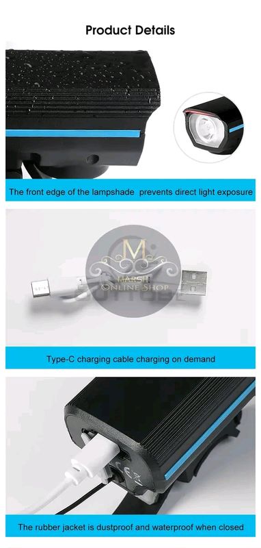 💥Outtobe Bicycle Lamp Headlight Multi-Function 2-In-1 Headlight With Speaker - Image 11