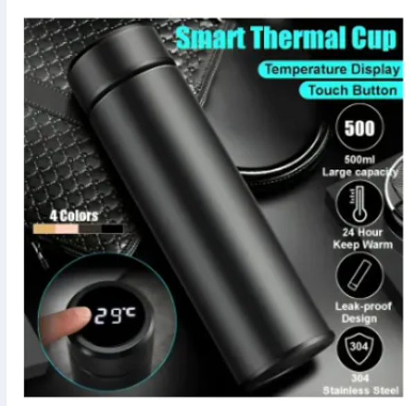 Stay Hydrated On The Go With The Temperature Thermos Water Bottle - Smart Water Bottle for man and women
