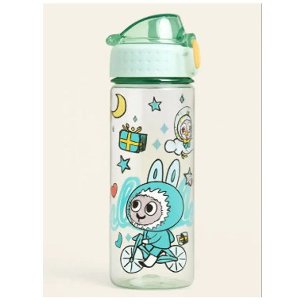 Cute Cartoon Printed Kids Water Bottle – Leakproof Flip Top – BPA-Free – 500ml