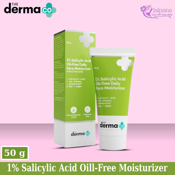 The Derma Co 1% Salicylic Acid Oil-Free Moisturizer For Face with Oat Extract - 50g