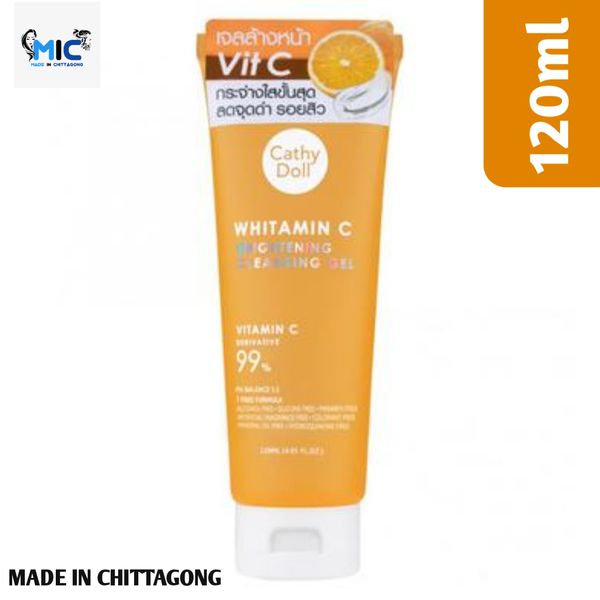 Cathy Doll Whitamin C Brightening Cleansing Gel Tube 120 m