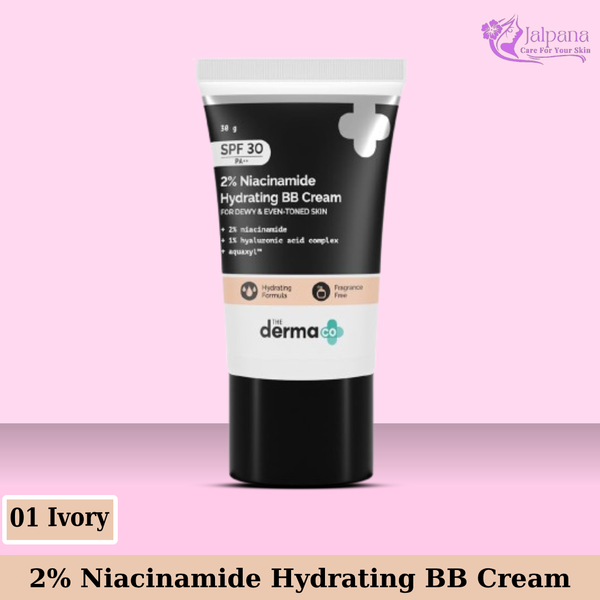 The Derma Co 2% Niacinamide Hydrating BB Cream with 1% Hyaluronic Acid Complex & Aquaxyl™ - 30 g