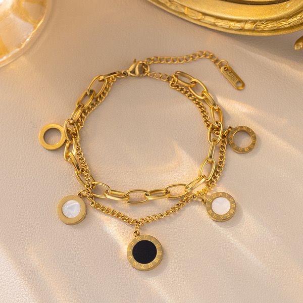 Double layer roman bracelet