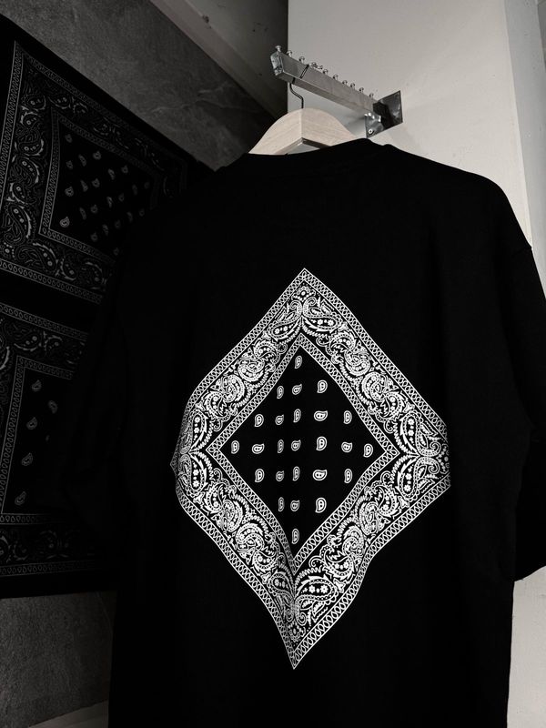 2 T-Shirt [COMBO] BANDANA FREE. Men’s Oversized Heavyweight Drop Shoulder T-Shirt Black.