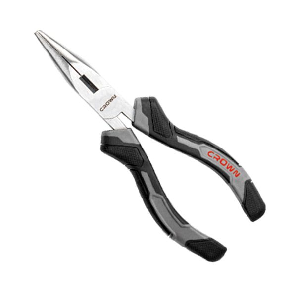 CROWN Professional Long nose plier, ( 6" | 8" ), CR-V, Polishing after blackening; CPHPL-LNA06
