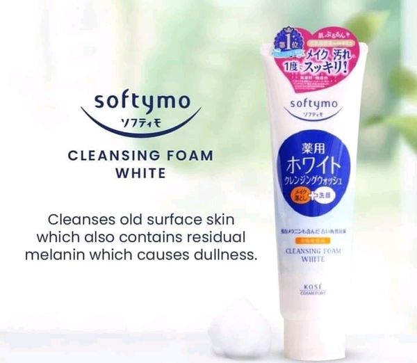 kose softymo cleansing foam white