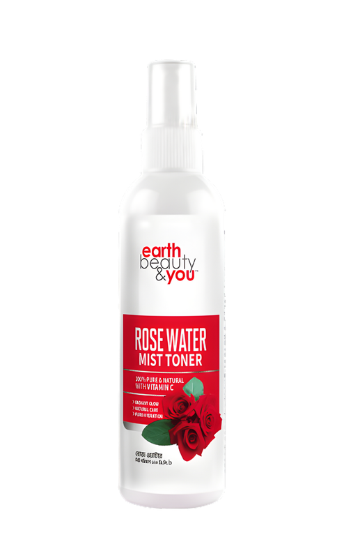 Earth Beauty & You Rose Water With Vitamin C Mist Toner-120 ml - Image 1