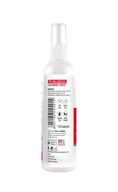 Earth Beauty & You Rose Water With Vitamin C Mist Toner-120 ml - Image 2