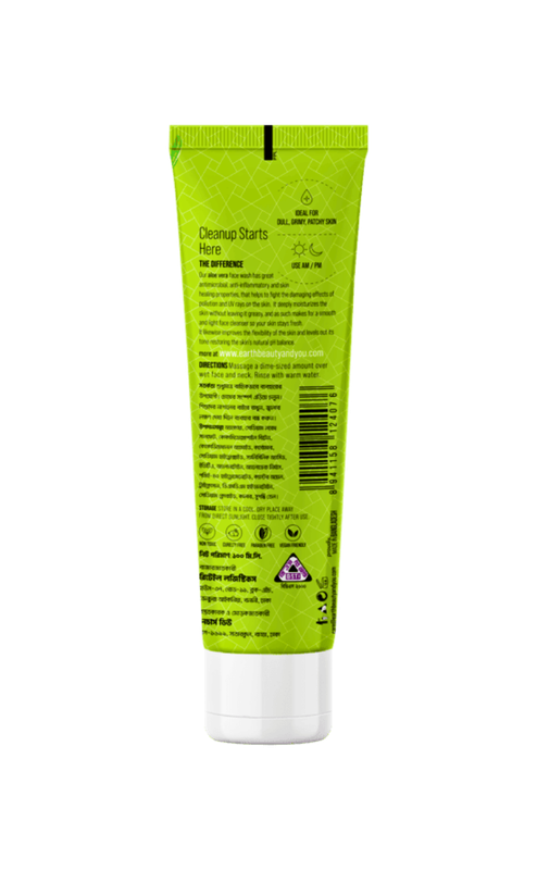 Earth Beauty & You Aloe Vera Face Wash Earth Beauty & You 100ml - Image 4