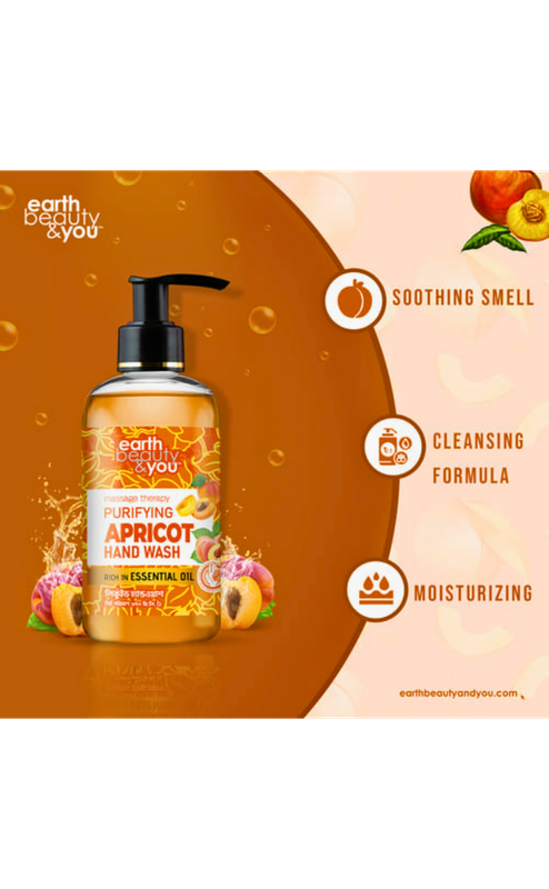 Earth Beauty & You Hand Wash Purifying Apricot Hand Wash -370ml - Image 3