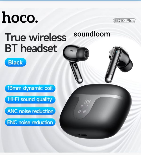 HOCO EQ10 Plus ANC & ENC Noise Reduction - Black Color