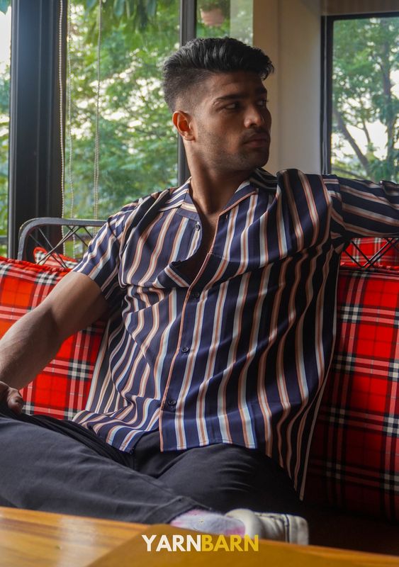 SALE: Men's Black Striped Havana