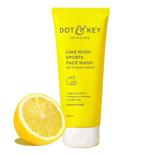 DOT & KEY Lime Rush Sports Face Wash Deep Cleans Oil, Sweat & Dirt For Refreshingly Clean & Oil Free Skin For All Skin Types