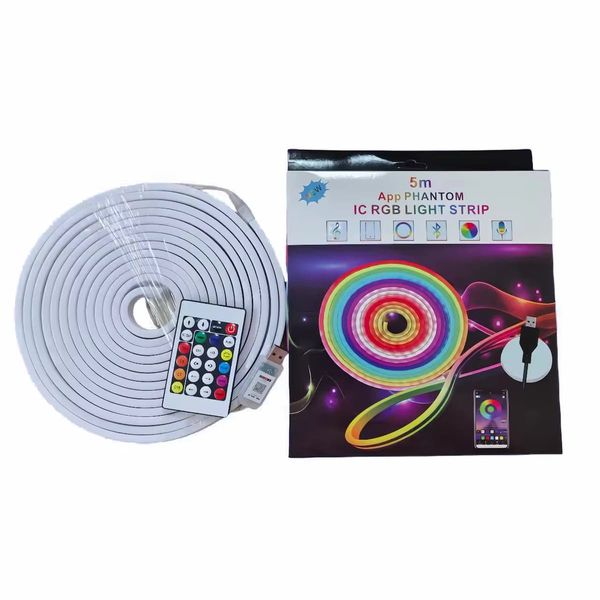 5m App Phantom IC RGB LED Neon Strip Light