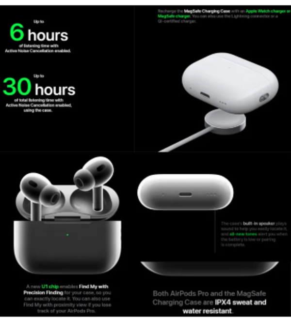 AirPods Pro 2nd generation Made in Dubai- Enjoy Immersive Sound - Enhanced Noise Reduction - Wireless Convenience
