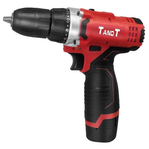 TANDT Cordless Drill & Screwdriver, 12v, 10mm, including Battery & Charger Model : TT10012V