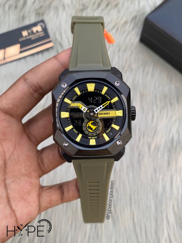 SKMEI dual-time (Green)