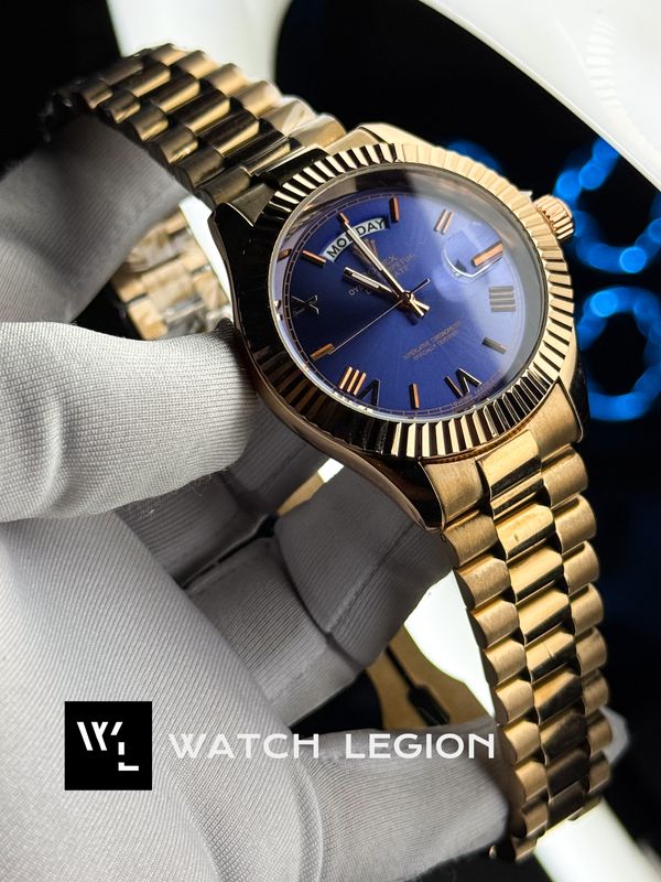 ROLEX DAY DATE ROSE GOLD - BLUE