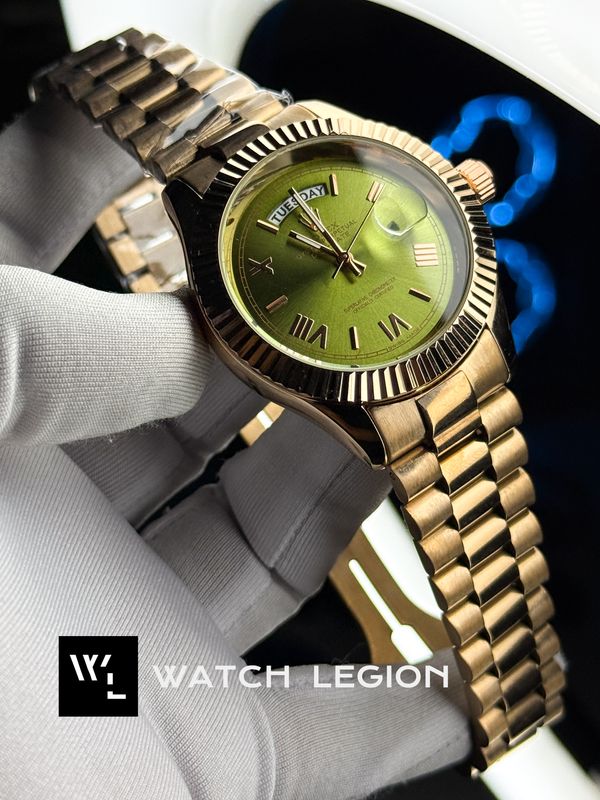 ROLEX DAY DATE ROSE GOLD - LIGHT GREEN