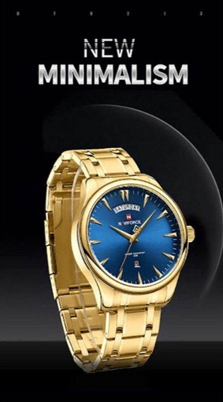 NAVIFORCE NF9213 Analog Watch For Men Fashion Casual Sport Wrist Waterproof Stainless Steel Band