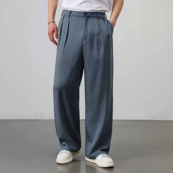 Premium Baggy Formal pant (Steel Blue)