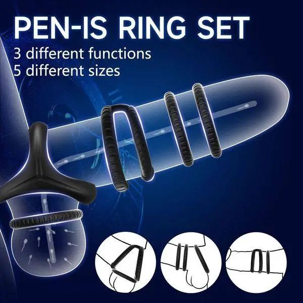 Premium Silicone Combination Cock Ring for Men