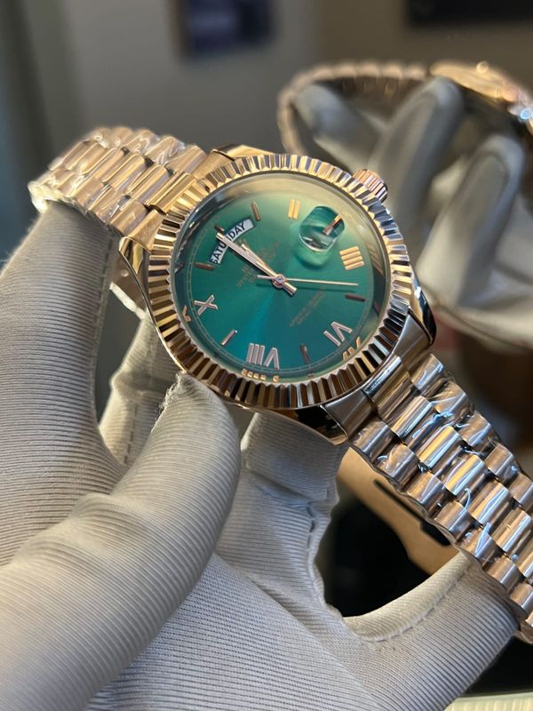 Rolex Day Date Rose Gold Green Dial