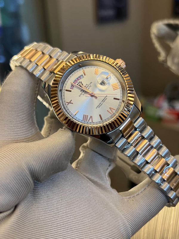 Rolex Day Date Two Tone White Dial