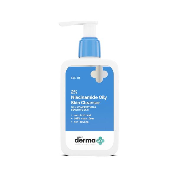The Derma Co 2% Niacinamide Oily Skin Cleanser for Sensitive, Oily & Combination Skin 125 ml