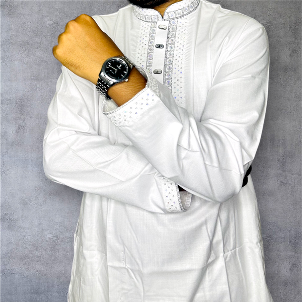 White Elegant Panjabi ✨