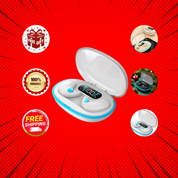 X55 TWS Wireless Bluetooth Earbuds Painless Wear Thin Non-in -ear Headphones Handfree Calling Driving Earphones Cancelling Headset with LED Display Box and Microphone