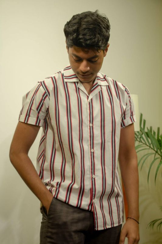 SALE: Men's White striped Havana