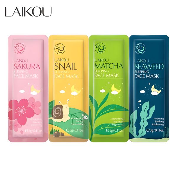 Sakura/Matcha/Snail/Seaweed Sleeping Mask - 4pcs