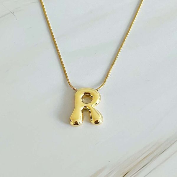R Jumbo initial necklace