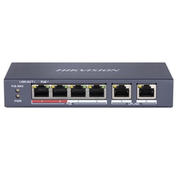 Hikvision DS-3E0106P-E/M 4 Port Fast Ethernet Unmanaged POE Switch