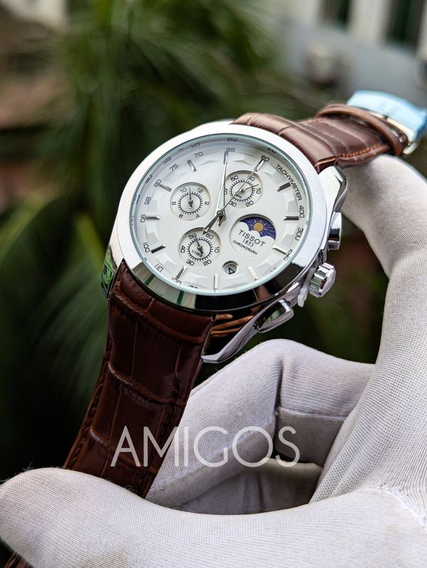 Tissot 1853 White Dial, Brown belt